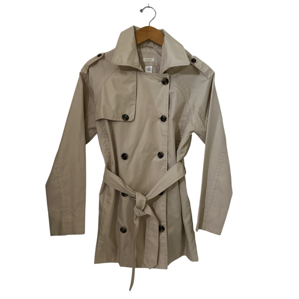 Capelli of NY Beige Lightweight Trench Coat sz Small